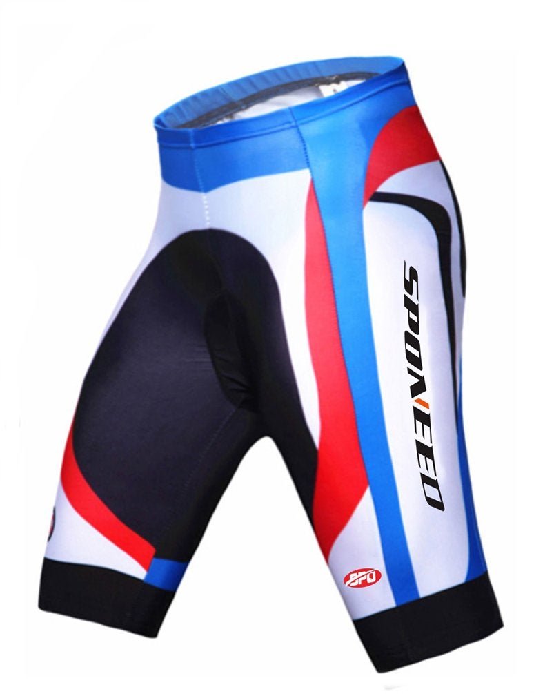 sponeed Bicycle Tshirt Men Biking Jersey and Short Pants Bike Clothes Summer Cycle Gear US L Blue Red - Image 4